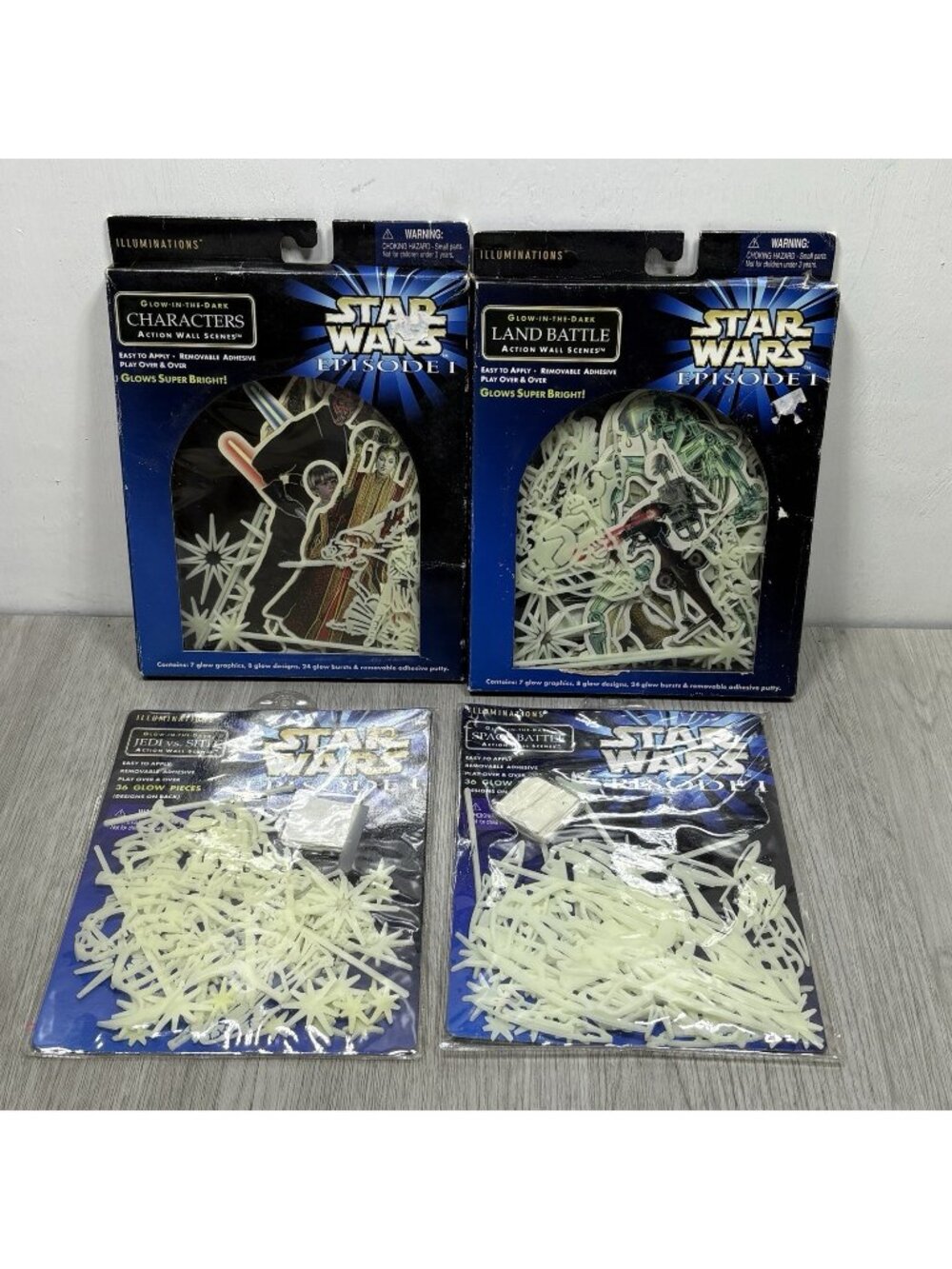 Star Wars Illuminations Glow In The Dark Episode 1 Characters Land Battle Jedi +